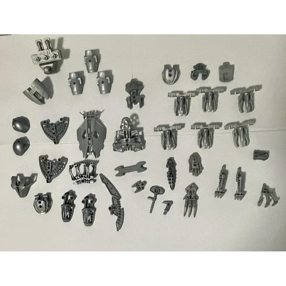 Lego Technic Bionicle Silver Mixed Parts And Set/Bundle Of Many